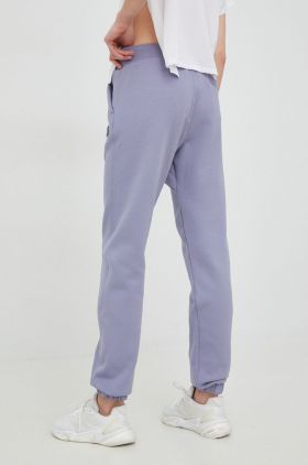 Adidas pantaloni de trening femei, culoarea violet, neted