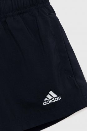 Adidas pantaloni scurti copii U PL culoarea albastru marin, talie reglabila