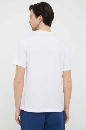 Trussardi tricou din bumbac culoarea alb, cu imprimeu