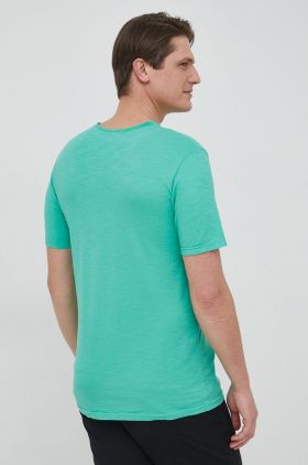 United Colors of Benetton tricou din bumbac culoarea verde, neted