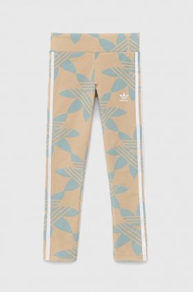 Adidas Originals leggins copii culoarea bej, modelator