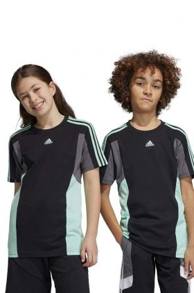 Adidas tricou de bumbac pentru copii U 3S CB TEE culoarea negru, modelator