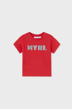 Mayoral tricou de bumbac pentru copii culoarea rosu, cu imprimeu