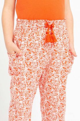 Mayoral pantaloni de bumbac pentru copii culoarea portocaliu, modelator