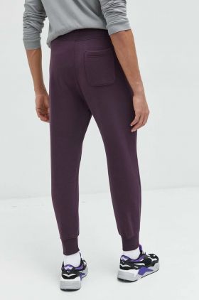 Abercrombie & Fitch pantaloni de trening barbati, culoarea violet, neted