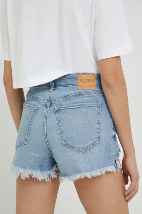 Hollister Co. pantaloni scurti jeans femei, neted, high waist