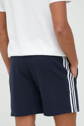 adidas pantaloni scurți din bumbac bărbați, culoarea bleumarin IC9436