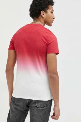 Hollister Co. tricou din bumbac culoarea rosu, modelator