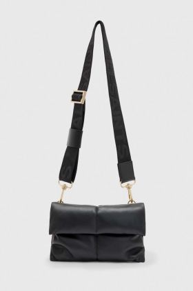 AllSaints poseta de piele culoarea negru