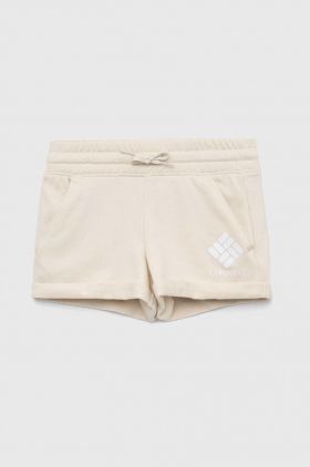 Columbia pantaloni scurti copii Columbia Trek French Terry Short culoarea bej, neted, talie reglabila