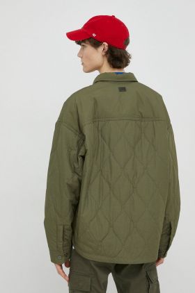 G-Star Raw geaca barbati, culoarea verde, de tranzitie, oversize