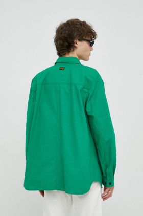 G-Star Raw geaca barbati, culoarea verde, de tranzitie, oversize