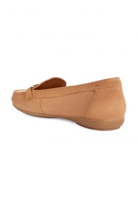 Geox mocasini din piele intoarsa D ANNYTAH MOC femei, culoarea maro, cu toc plat, D84BMA 00021 C5006