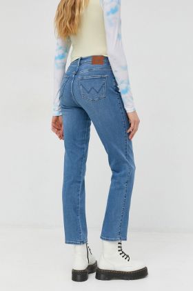 Wrangler jeansi Straight 658 femei high waist, damskie high waist