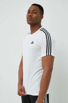 adidas Performance tricou de antrenament Training Essentials culoarea alb, cu imprimeu IB8151