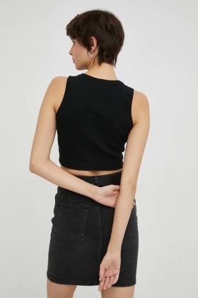 Drykorn top din bumbac Nadeen culoarea negru