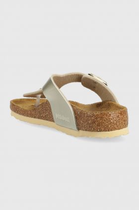 Birkenstock slapi copii Gizeh culoarea auriu