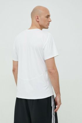 adidas Performance tricou de antrenament Techfit culoarea alb, neted