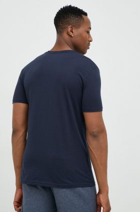 Quiksilver tricou din bumbac culoarea albastru marin, cu imprimeu