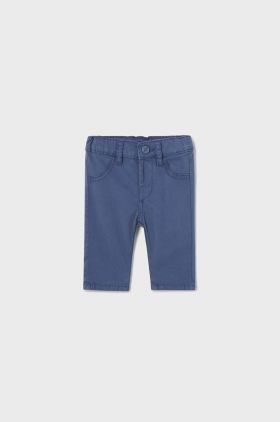 Mayoral Newborn pantaloni bebe culoarea albastru marin, neted