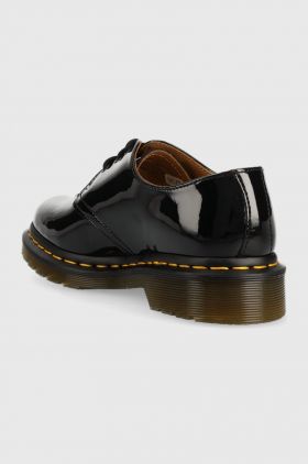 Dr. Martens pantof femei, culoarea negru, cu toc plat