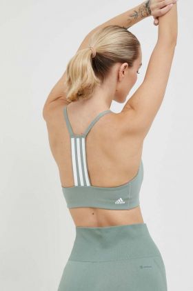 adidas Performance sutien sport Aeroimpact culoarea verde