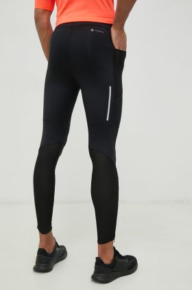 adidas Performance leggins de alergare Saturday culoarea negru, neted