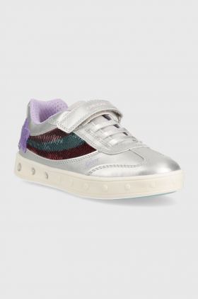 Geox sneakers pentru copii culoarea argintiu