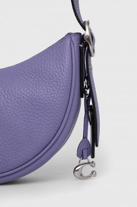 Coach poseta de piele culoarea violet