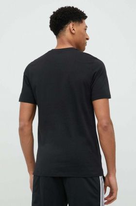 adidas tricou din bumbac culoarea negru, cu imprimeu