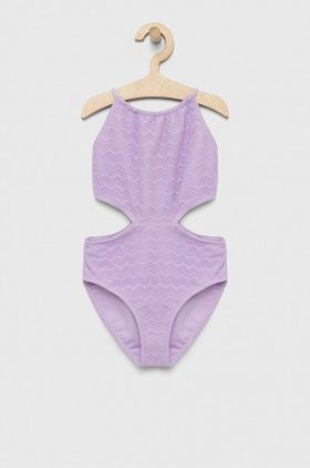 Abercrombie & Fitch costum de baie dintr-o bucată pentru copii culoarea violet