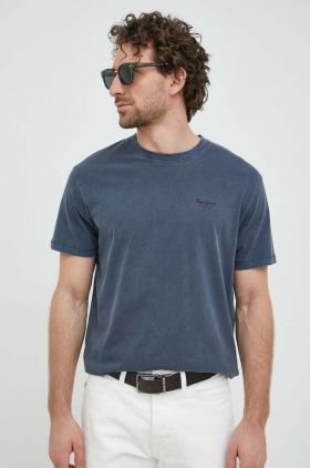 Pepe Jeans tricou din bumbac Jacko culoarea albastru marin, cu imprimeu