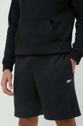 Reebok pantaloni scurti barbati, culoarea negru