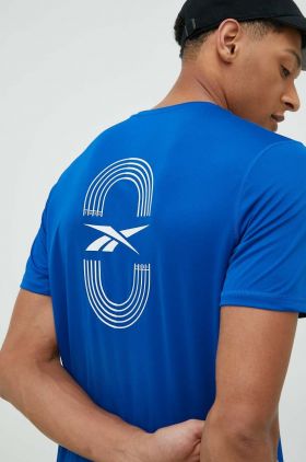 Reebok tricou de alergare cu imprimeu