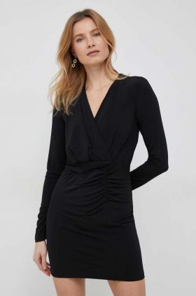 Sisley rochie culoarea negru, mini, mulata