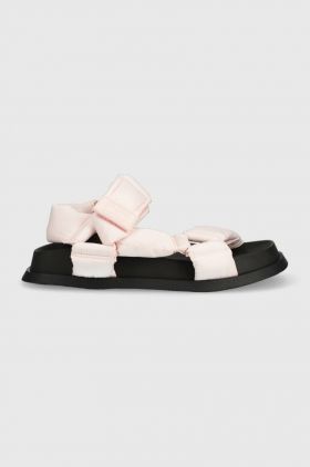 Tommy Jeans sandale NEW SANDAL WMNS femei, culoarea roz, EN0EN02135