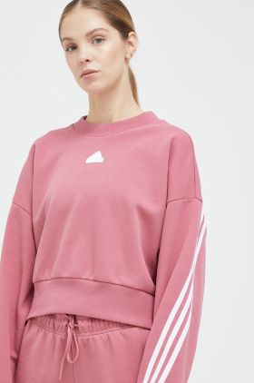 adidas bluza femei, culoarea roz, cu imprimeu