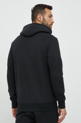 adidas hanorac de bumbac bărbați, culoarea negru, cu glugă, cu imprimeu IC9363