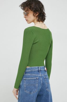 Abercrombie & Fitch pulover culoarea verde