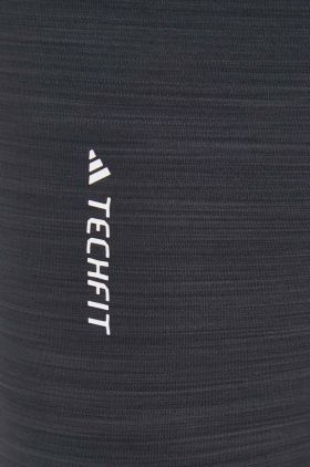 adidas Performance leggins de antrenament Techfit culoarea gri, cu imprimeu