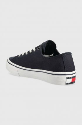 Tommy Jeans tenisi SKATE CANVAS ESS barbati, culoarea albastru marin, EM0EM01175