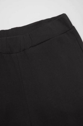 Coccodrillo pantaloni de trening din bumbac pentru copii culoarea negru, neted