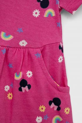 GAP rochie din bumbac pentru copii x Disney culoarea roz, mini, evazati