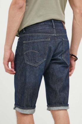 G-Star Raw pantaloni scurti jeans barbati, culoarea albastru marin