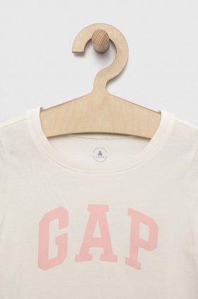 GAP tricou de bumbac pentru copii 2-pack culoarea roz