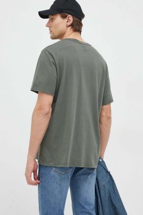 Levi's tricou din bumbac culoarea verde, cu imprimeu