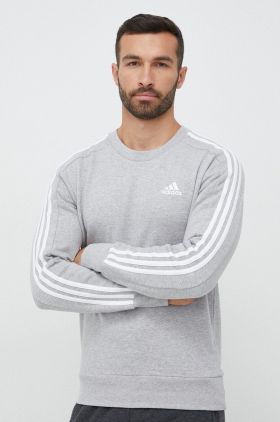 adidas hanorac de bumbac bărbați, culoarea gri, melanj IC9319