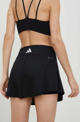 adidas Performance fustă culoarea negru, mini, evazați HS1654