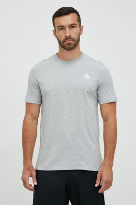 adidas tricou din bumbac culoarea gri, melanj IC9288