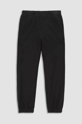 Coccodrillo pantaloni de trening din bumbac pentru copii culoarea negru, neted